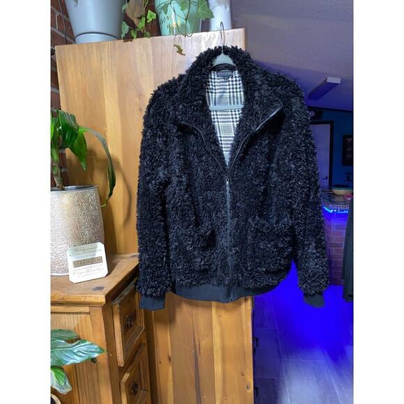 P.J. Salvage Jewel Night Fuzzy Sherpa Jacket 2 large pockets Women’s Siz… - Picture 3 of 6